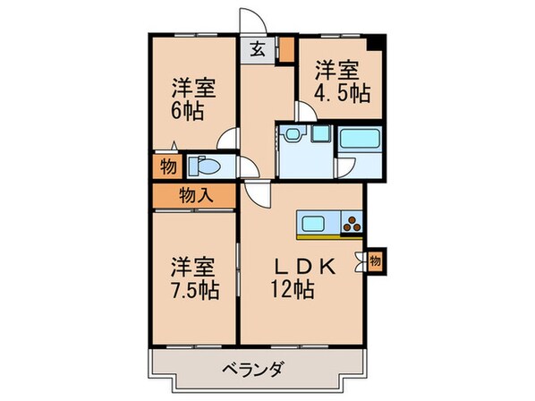 アメニティ－伸和の物件間取画像